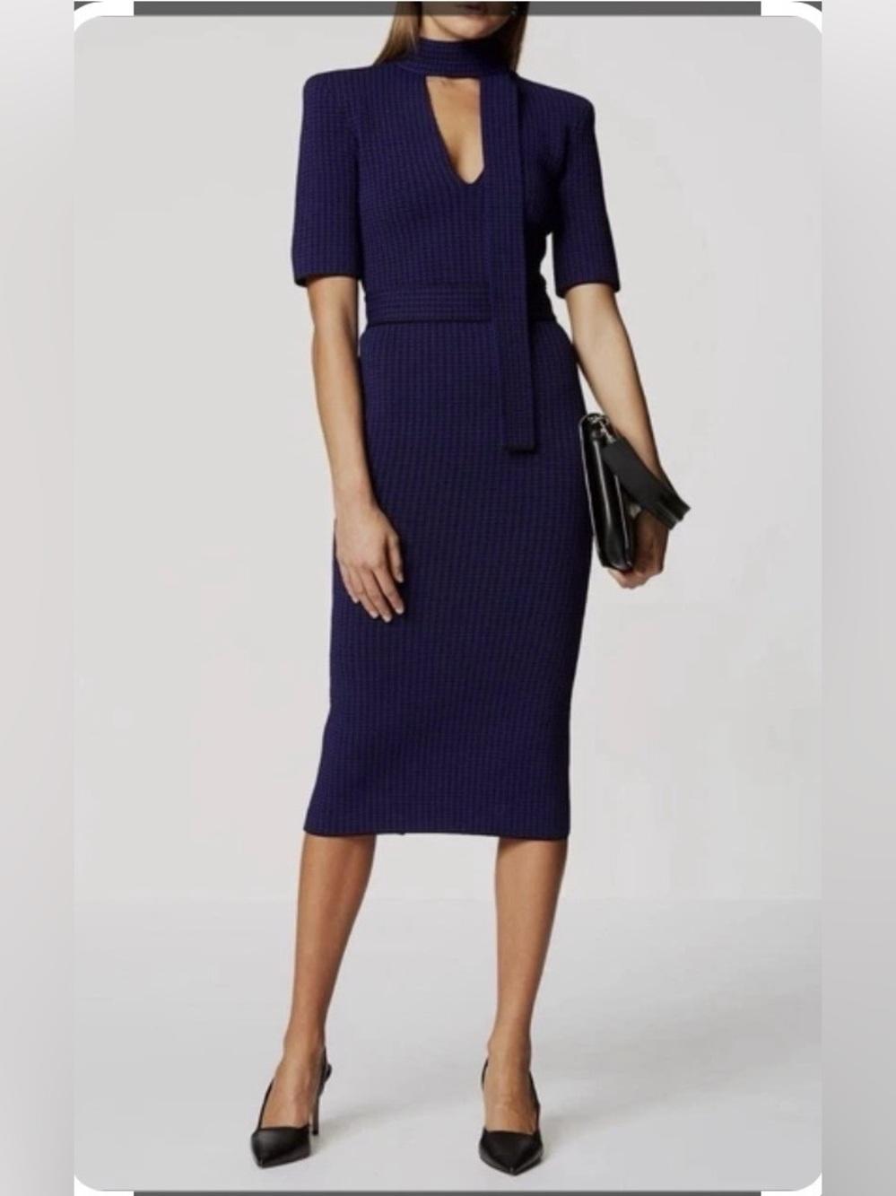 Scanlan Theodore Crepe Knit Daisy Dress Mauve (S)